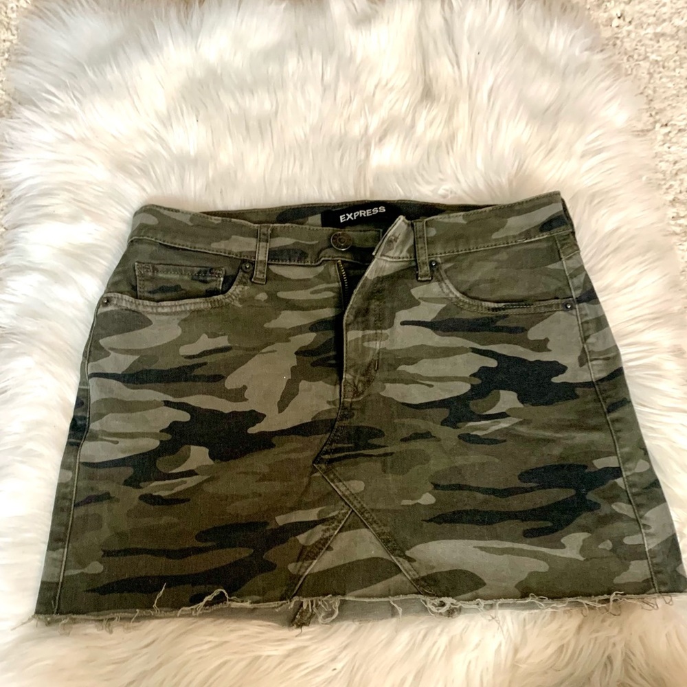 Camouflage Express Denim Skirt